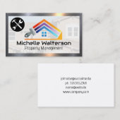 Schilderijhuis Logo | Handgereedschap | Metaalgren Visitekaartje (Voorkant / Achterkant)