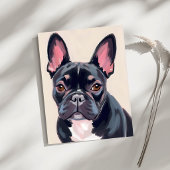 Schilderijkaart Franse Bulldog Hond