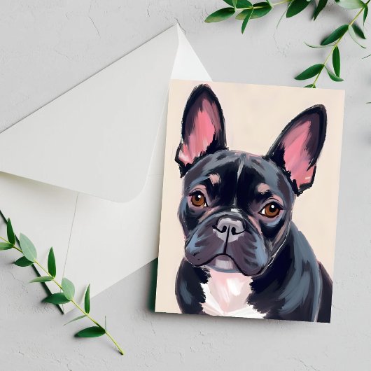 Schilderijkaart Franse Bulldog Hond