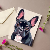 Schilderijkaart Franse Bulldog Hond