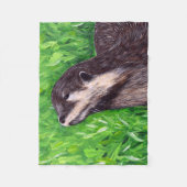 Schildering van een rivierotter fleece deken (Voorkant)