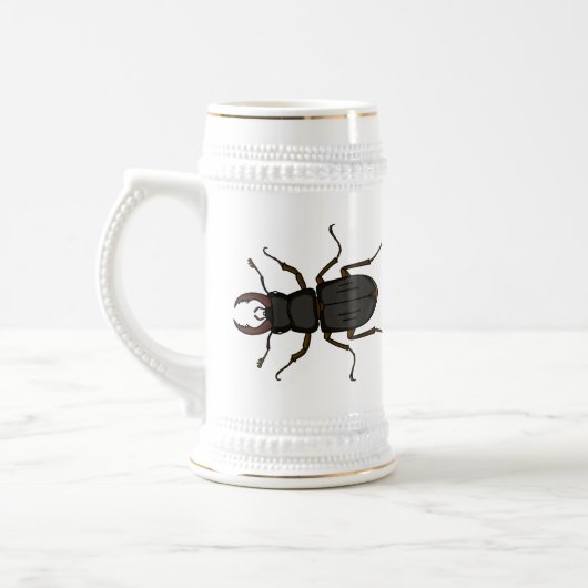 Schildering van keverinsecten bierpul (Links)