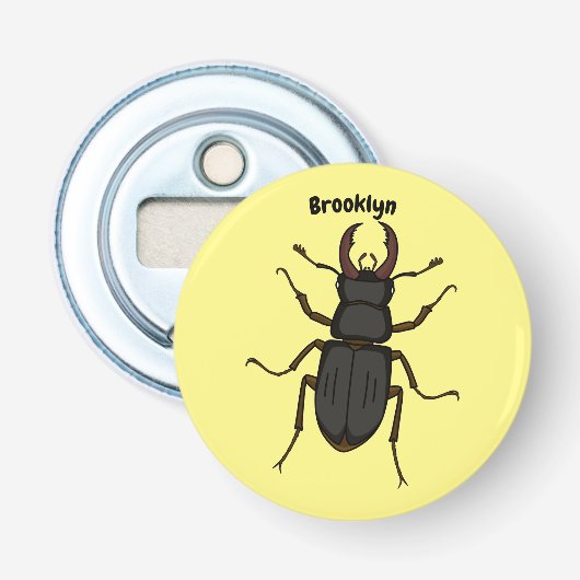 Schildering van keverinsecten button flesopener (Voorkant)
