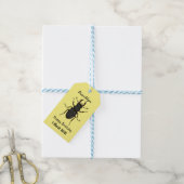 Schildering van keverinsecten cadeaulabel (Met Touw)