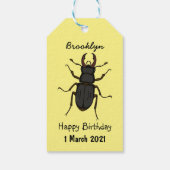 Schildering van keverinsecten cadeaulabel (Achterkant)
