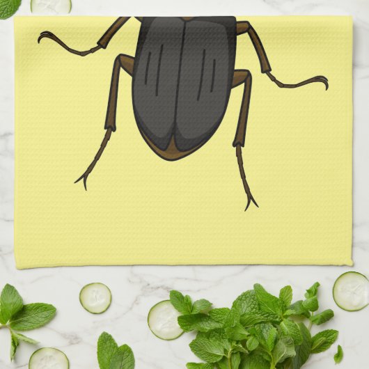 Schildering van keverinsecten theedoek (Gevouwen)