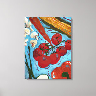 schilderingen van groenten, vers canvas afdruk