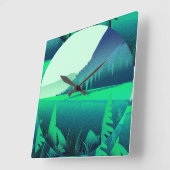 Schilderkunst bos groen natuur klok (Hoek)