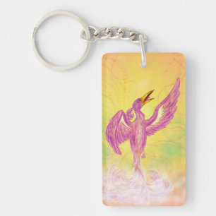schilderkunst fantasie chinese fenix stijgend sleutelhanger