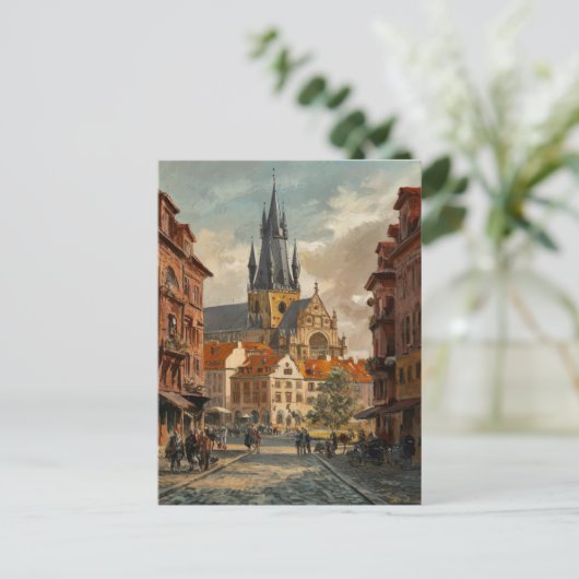 schilderkunst in Praag, Tsjechië Briefkaart (Staand voorkant)