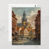 schilderkunst in Praag, Tsjechië Briefkaart (Voorkant / Achterkant)