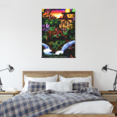 schilderkunst man dat de tijgertempel van het oerw canvas afdruk (Insitu (Slaapkamer))