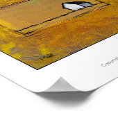 schilderkunst met witte duif poster (Hoek)