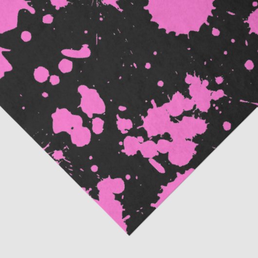 Schilderkunst met zwart en Fuschia Tissuepapier (Detail)