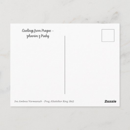  schilderkunst Praag City Uitzicht Tsjechië Briefkaart (Achterkant)