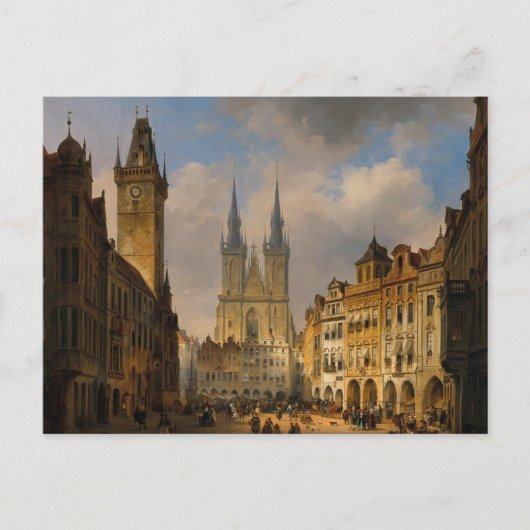 schilderkunst Praag City Uitzicht Tsjechië Briefkaart (Voorkant)