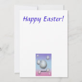 schilderkunst zeven paaseieren zwevend in de lucht feestdagenkaart (Achterkant)