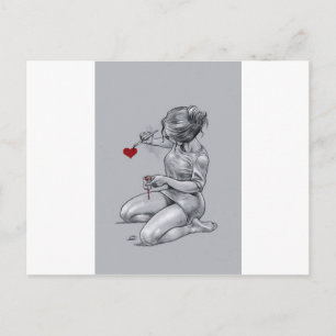Schilderliefde Briefkaart