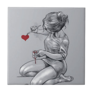 Schilderliefde Tegeltje