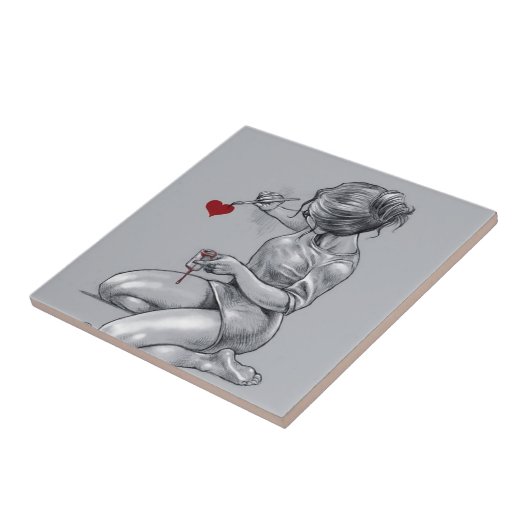 Schilderliefde Tegeltje (Zijkant)