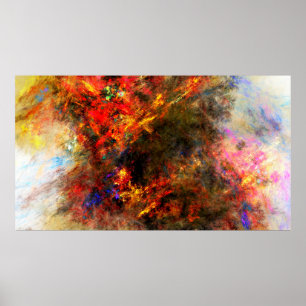 Schilderlijnfractale wiskunde canvas poster