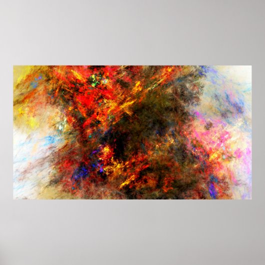 Schilderlijnfractale wiskunde canvas poster (Voorkant)