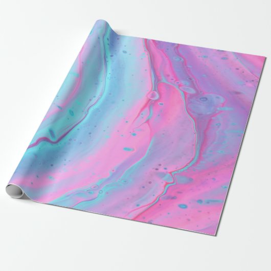 Schildermix voor babyblauw en roze pastel cadeaupapier (Uitgerold)