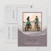 schilderpapier bergen bruiloft foto bedankt post briefkaart (Voorkant / Achterkant)