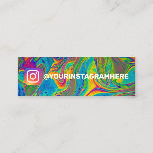 Schilderpatroon kleurdrager Waterverf kleurdraai Mini Visitekaartje (Voorkant)