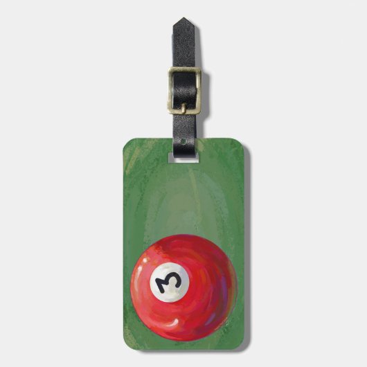 Schilderpatroon met 3 poolbalken bagagelabel (Voorkant verticaal)