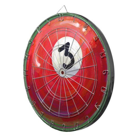 Schilderpatroon met 3 poolbalken dartbord (Voorkant Rechts)