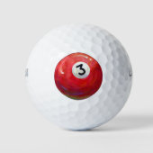 Schilderpatroon met 3 poolbalken golfballen (Voorkant)