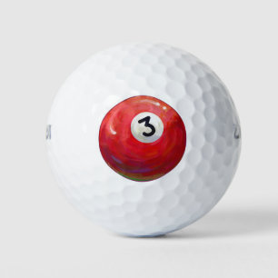 Schilderpatroon met 3 poolbalken golfballen