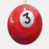 Schilderpatroon met 3 poolbalken keramisch ornament (Links)