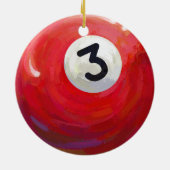 Schilderpatroon met 3 poolbalken keramisch ornament (Achterkant)