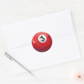 Schilderpatroon met 3 poolbalken ronde sticker (Envelop)