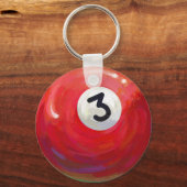 Schilderpatroon met 3 poolbalken sleutelhanger (Voorkant)