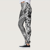 Schilderpatroon met zwarte en grijze slang leggings (Links)