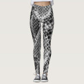 Schilderpatroon met zwarte en grijze slang leggings (Voorkant)