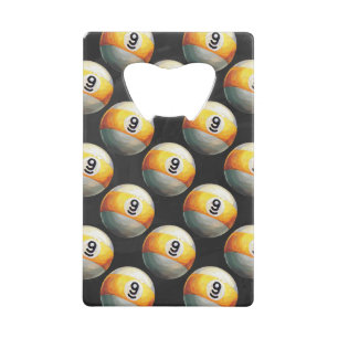 Schilderpatroon van 9 bakken creditkaart flessenopener