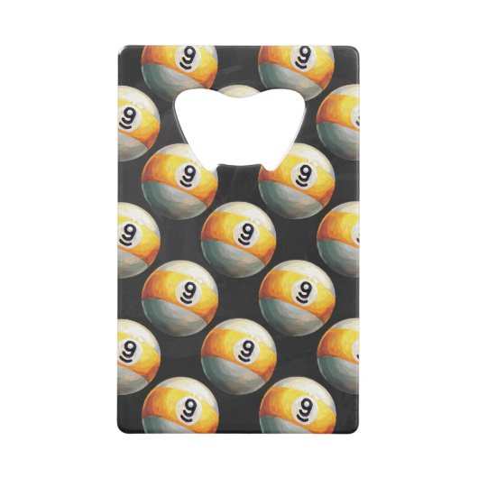 Schilderpatroon van 9 bakken creditkaart flessenopener (Voorkant)