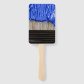 Schilderpenseel Blauwe verf uitlijnen Handwaaier (Achterkant)