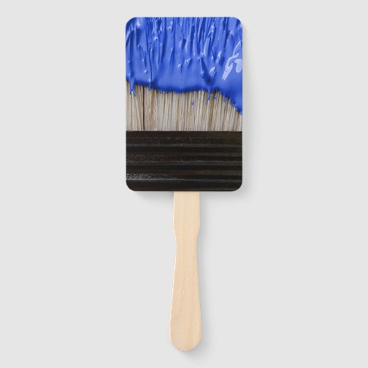 Schilderpenseel Blauwe verf uitlijnen Handwaaier (Voorkant)