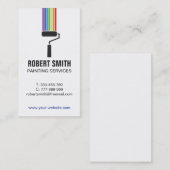 Schilderpenseel met rolpenseel Verticaal Visitekaa Visitekaartje (Voorkant / Achterkant)