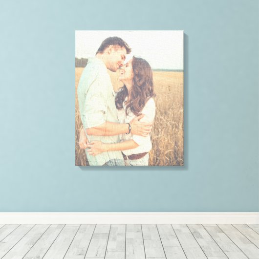 Schilderpenseelstreken Geschilderde bekledingsfoto Canvas Afdruk (Insitu (Houten vloer))