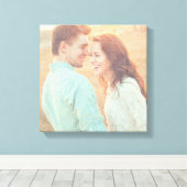 Schilderpenseelstreken Geschilderde bekledingsfoto Canvas Afdruk (Insitu (Houten vloer))