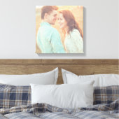 Schilderpenseelstreken Geschilderde bekledingsfoto Canvas Afdruk (Insitu (Slaapkamer))