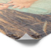 Schilderpenseelstreken Geschilderde bekledingsfoto Poster (Hoek)