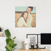 Schilderpenseelstreken Geschilderde bekledingsfoto Poster (Thuiskantoor)