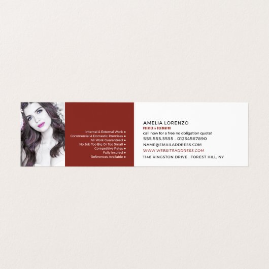 Schilderpenselen, Schilder & Decorator Foto Visitekaartje (Binnenkant ongevouwen)